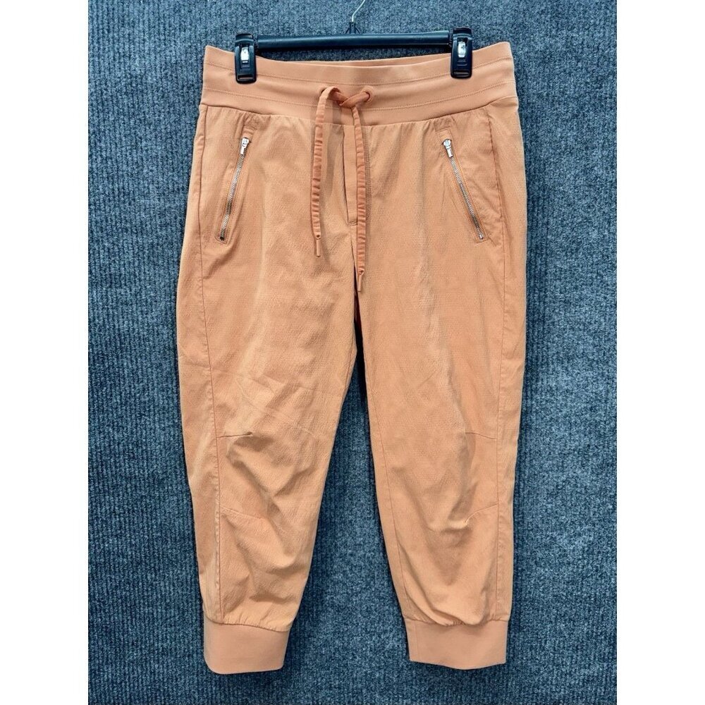 Athleta Trekkie North Crop 23” Jogger Pants Womens 8 Apricot Orange Pull On